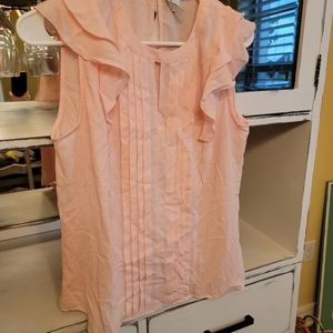 Elle light pink 💗 tank with ruffles, size small